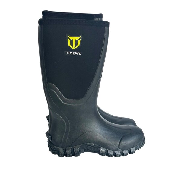 TideWe Mens Size 7 Rubber Neoprene Boots Waterproof Steel Shank Black New Other# main image 7